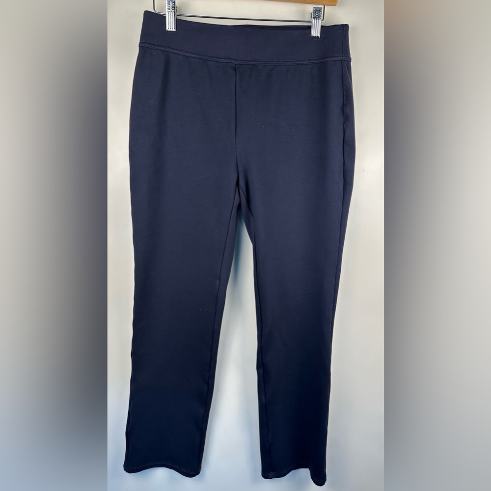 Soft Surroundings Women’s Pants Straight Leg‎ Navy Blue Pull On Casual Small